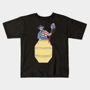 Rodeo Clown - Barrelman - Patriotic Bullfighter Kids T-Shirt